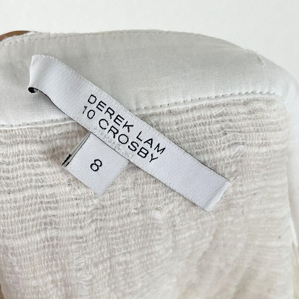 Derek Lam 10 Crosby Mini Skirt Womens 8 Ivory Cream Tweed Fit and Flare Classic - Picture 10 of 10